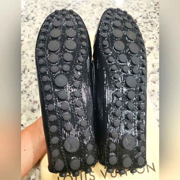 Louis Vuitton Black Womens Epi-leather drivers size 37.5 - Picture 2 of 11